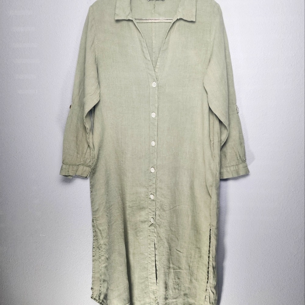 Zara Sage Green Tunic Dress, Small